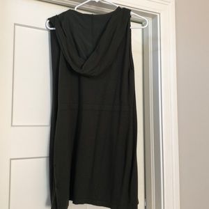 Green sleeveless cardigan